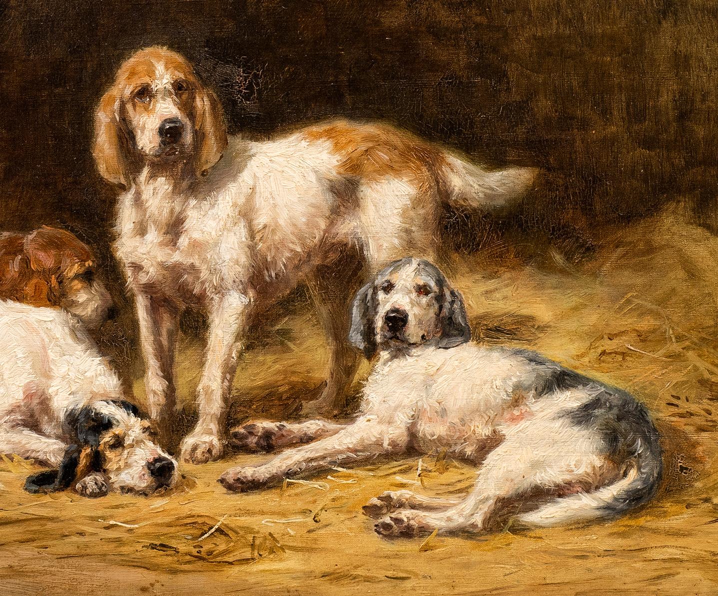 Antique Dog Painting: 