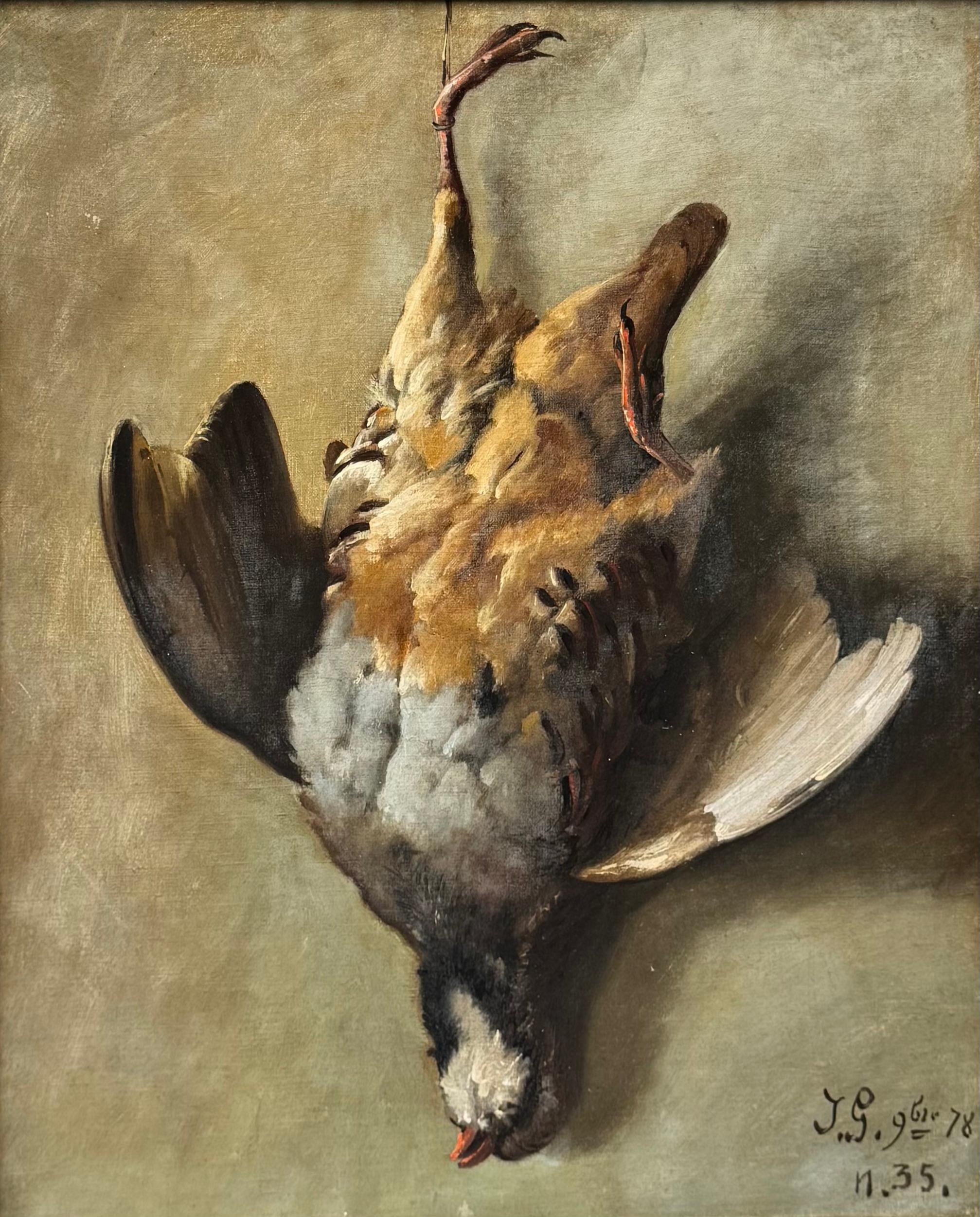 Jules-Bertrand Gélibert  Still-Life Painting - Still life with partridge 1878