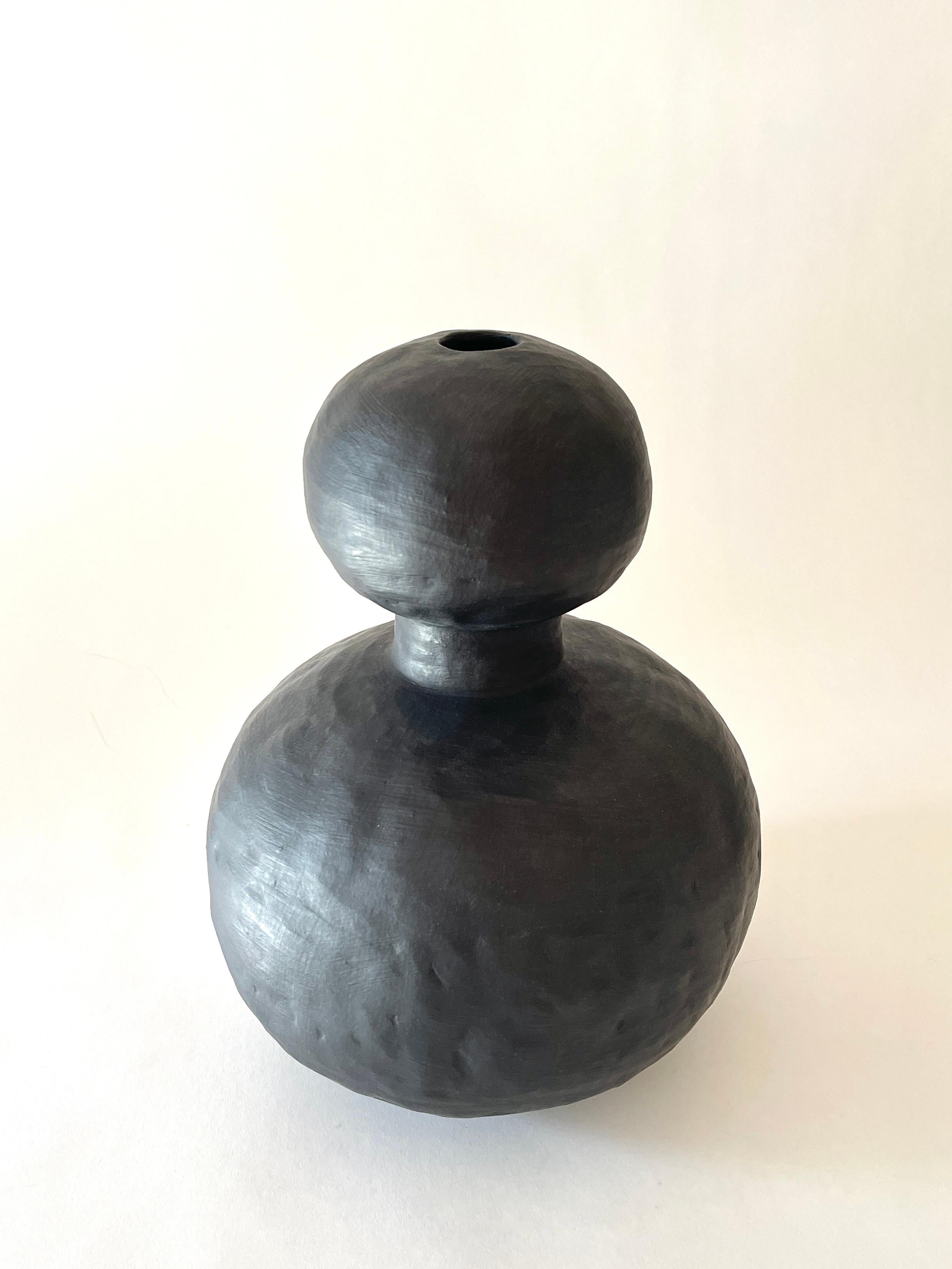 Modern Jules Black Vase by Meg Morrison For Sale