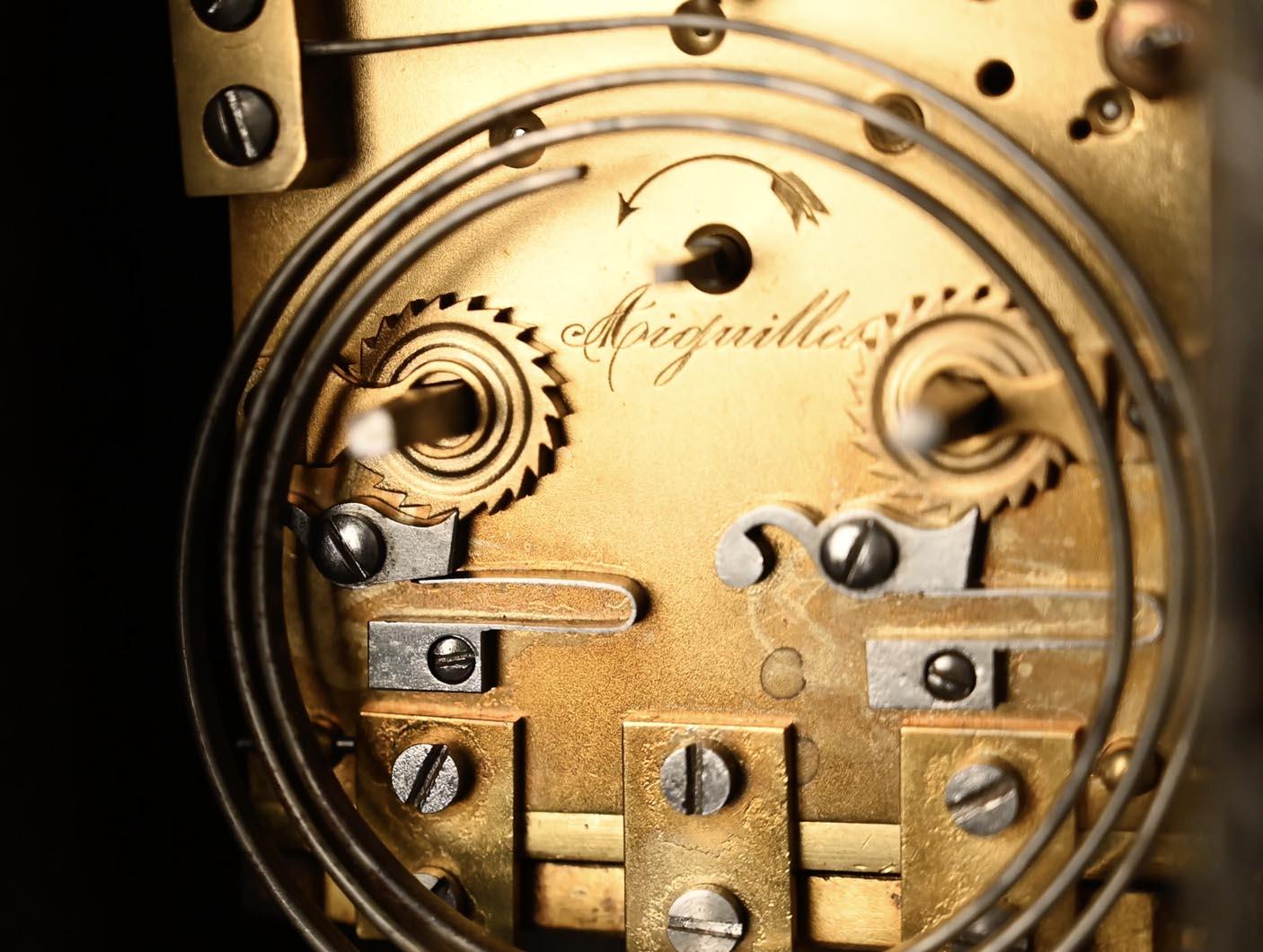 Jules BRATEAU, Four-Sided Clock On A High Base, 1900 For Sale 1