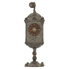 Jules BRATEAU, Four-Sided Clock On A High Base, 1900