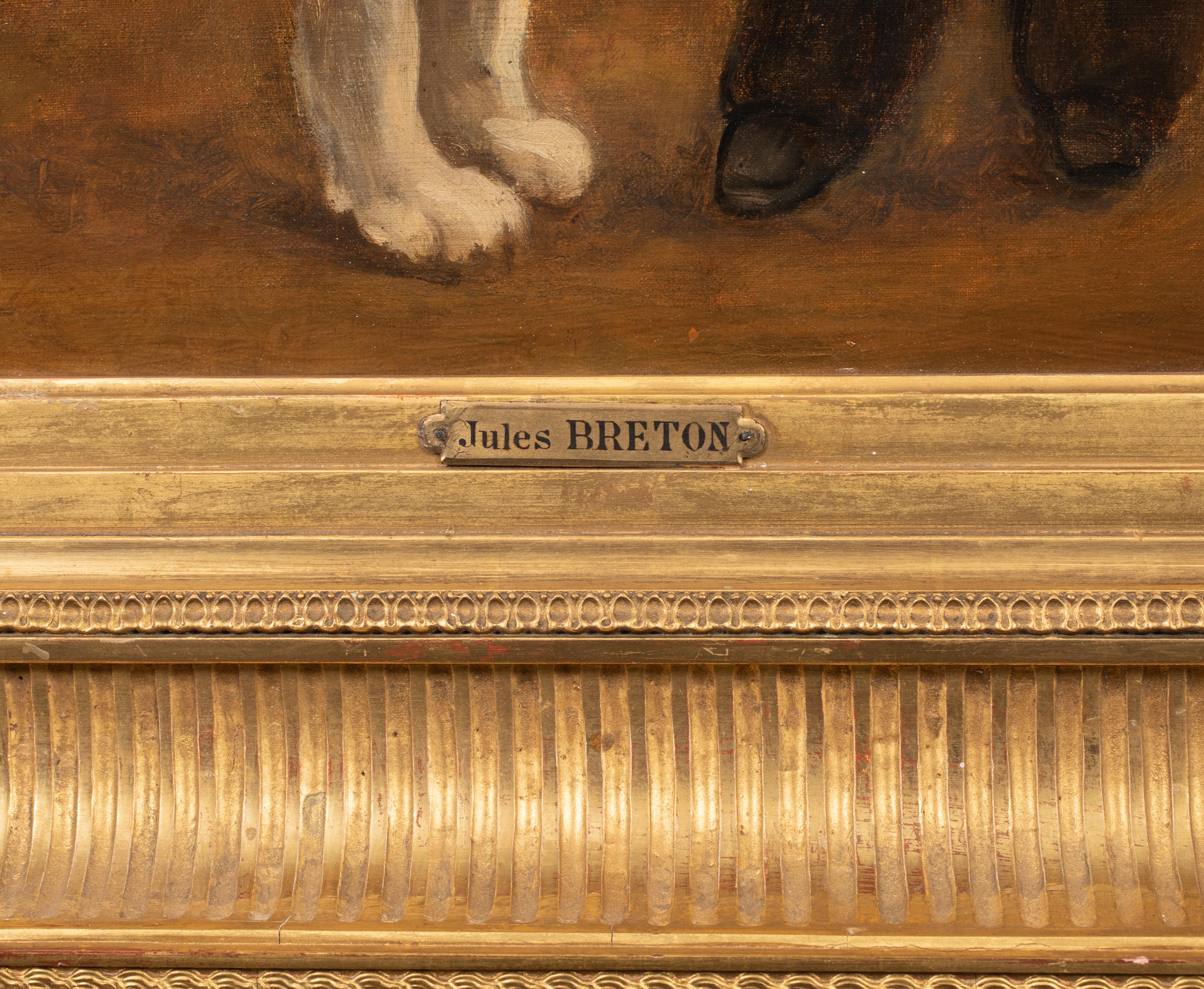 Garçon et son chien, 19ème siècle  par Jules BRETON (1827-1906)  en vente 6