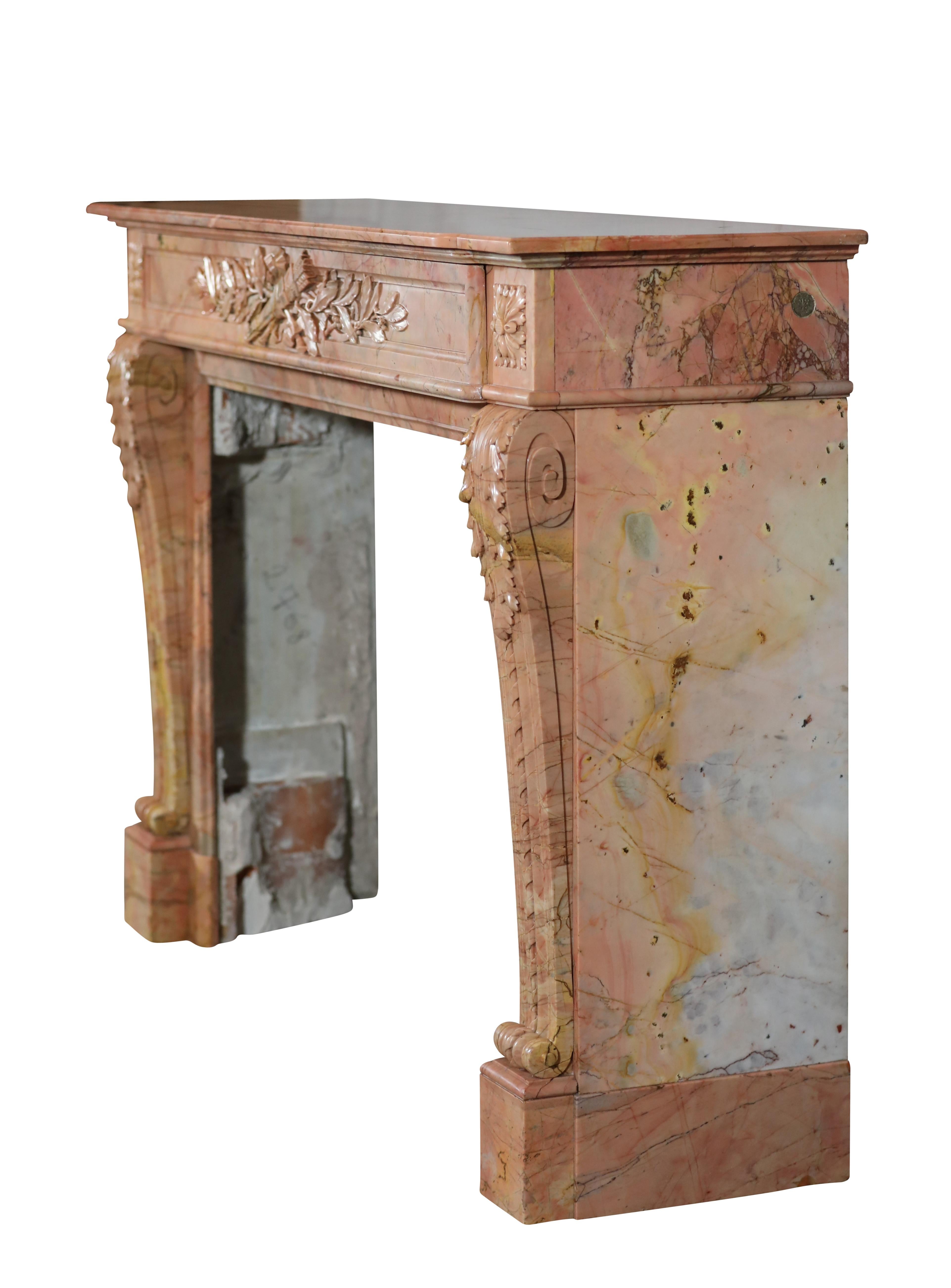 Cheminée Jaspe Du Var en marbre rose de Jules Cantini pour la décoration design haut de gamme en vente 3