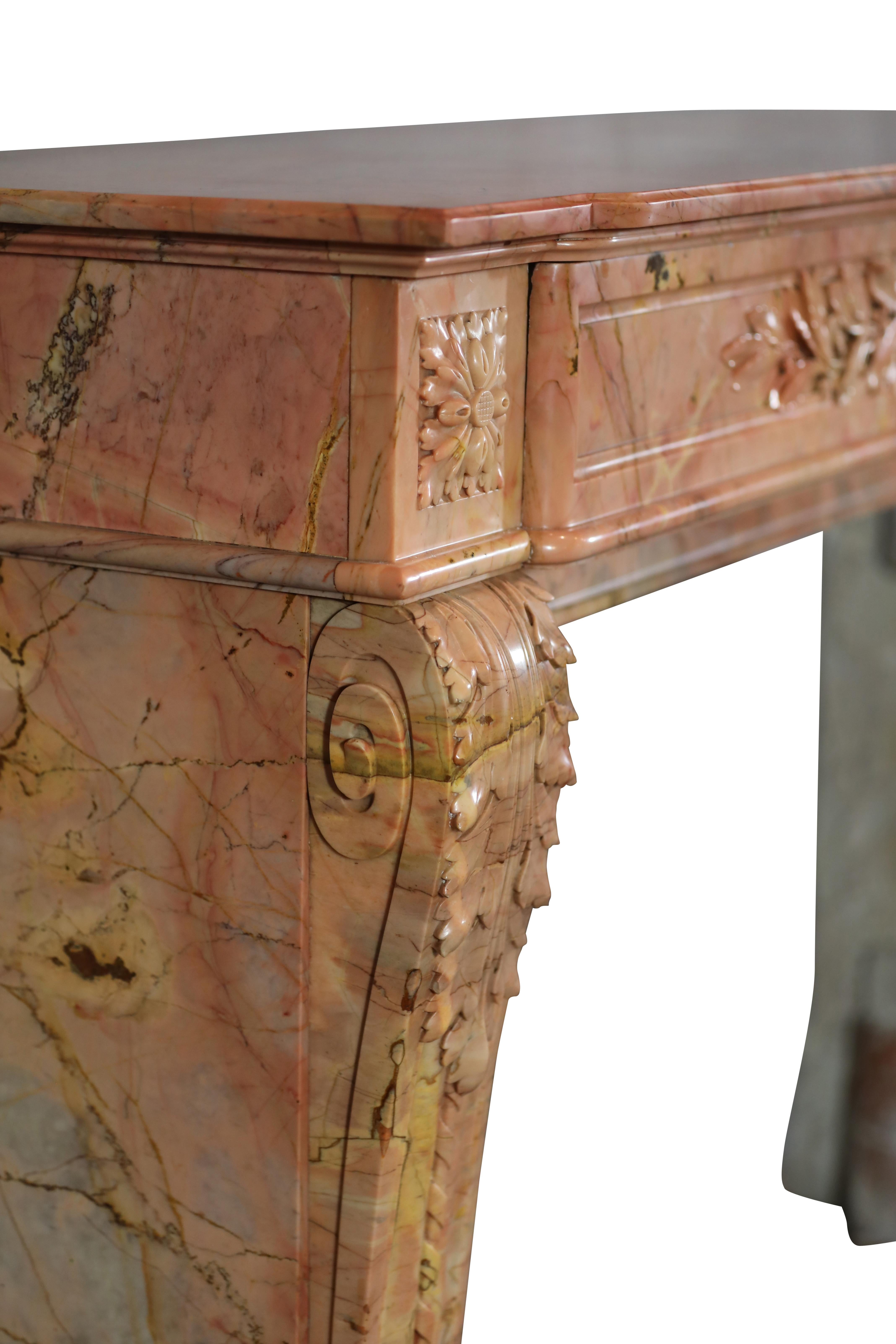 Cheminée Jaspe Du Var en marbre rose de Jules Cantini pour la décoration design haut de gamme en vente 6