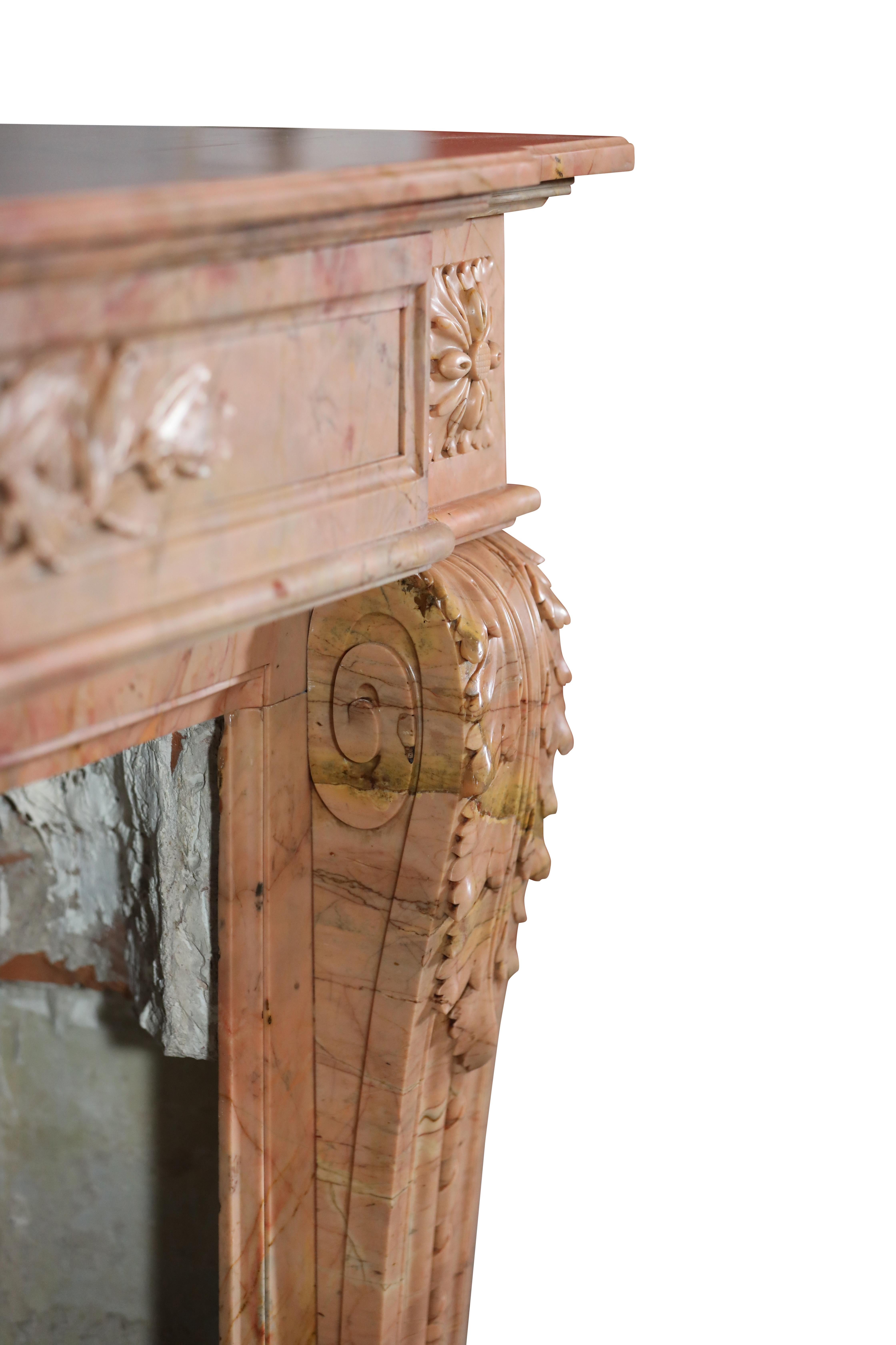 Cheminée Jaspe Du Var en marbre rose de Jules Cantini pour la décoration design haut de gamme en vente 7