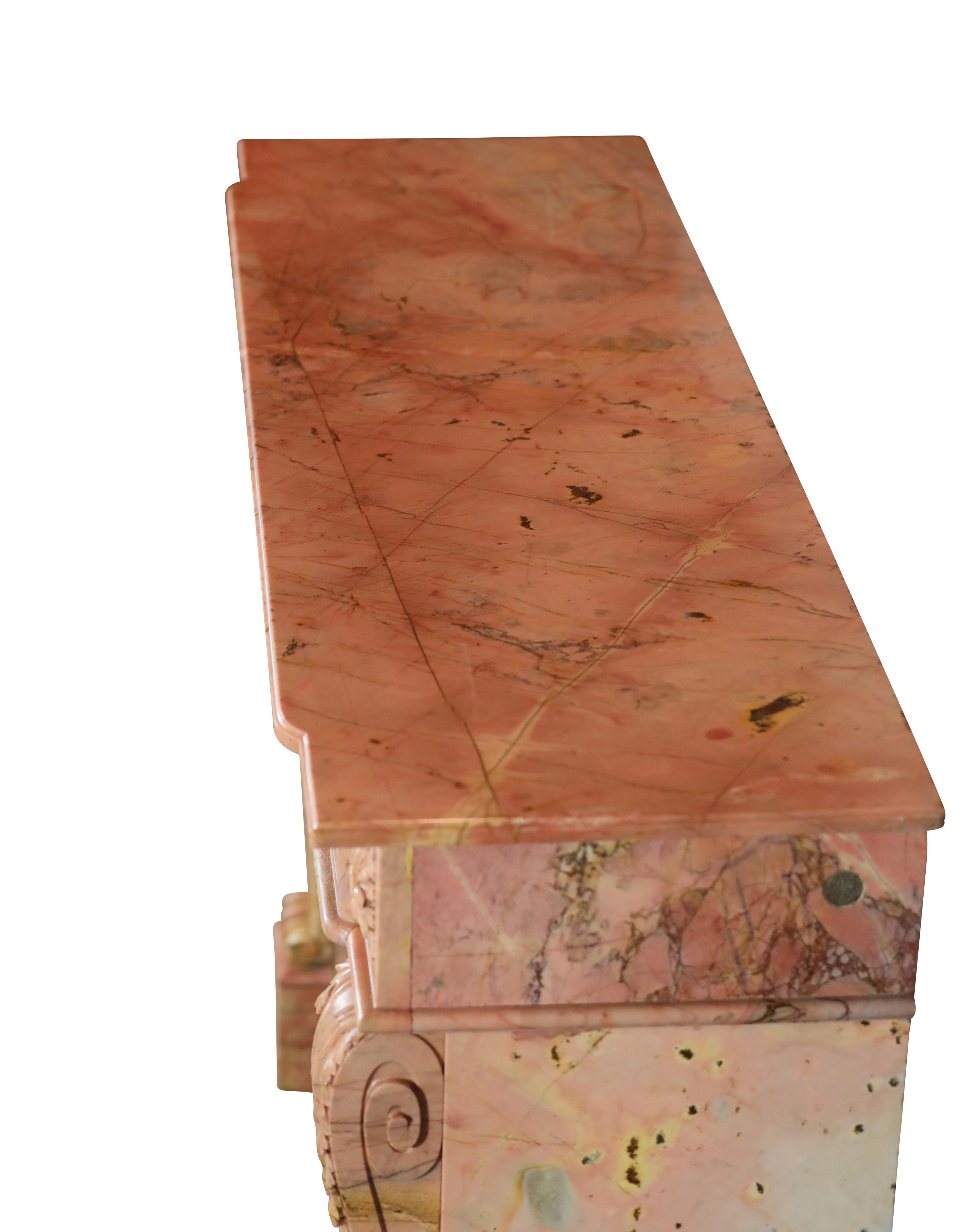 Cheminée Jaspe Du Var en marbre rose de Jules Cantini pour la décoration design haut de gamme en vente 9