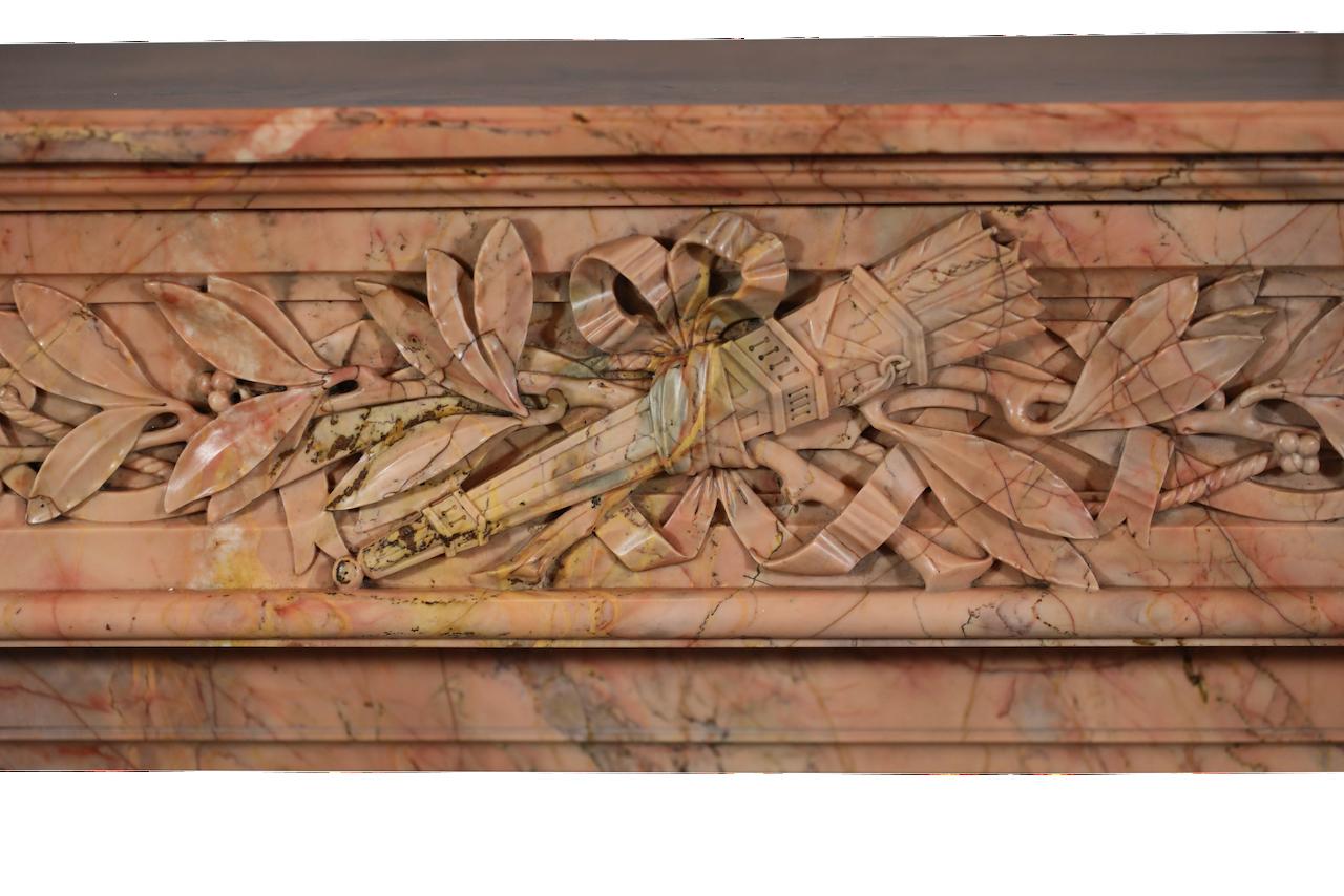 Cheminée Jaspe Du Var en marbre rose de Jules Cantini pour la décoration design haut de gamme en vente 12