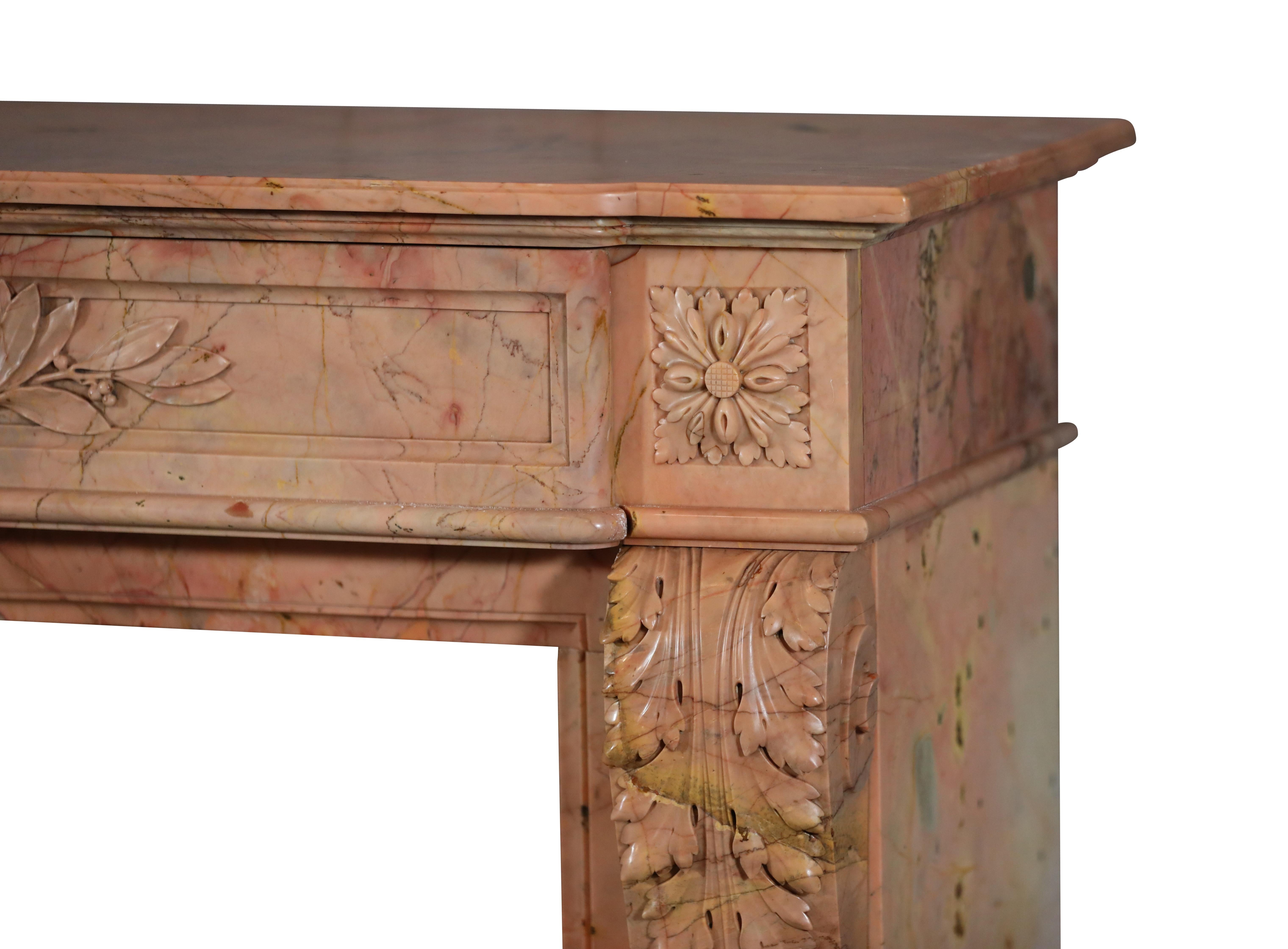 Cheminée Jaspe Du Var en marbre rose de Jules Cantini pour la décoration design haut de gamme en vente 1