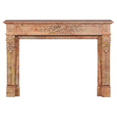 Jules Cantini Jaspe Du Var Rose Marble Fireplace For High-End Design Decor