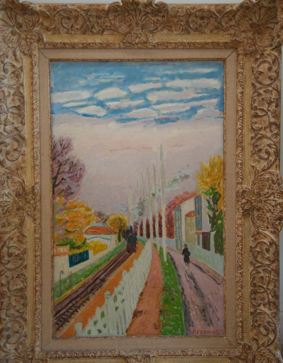 Le Train de Banlieue - Painting by Jules Cavailles