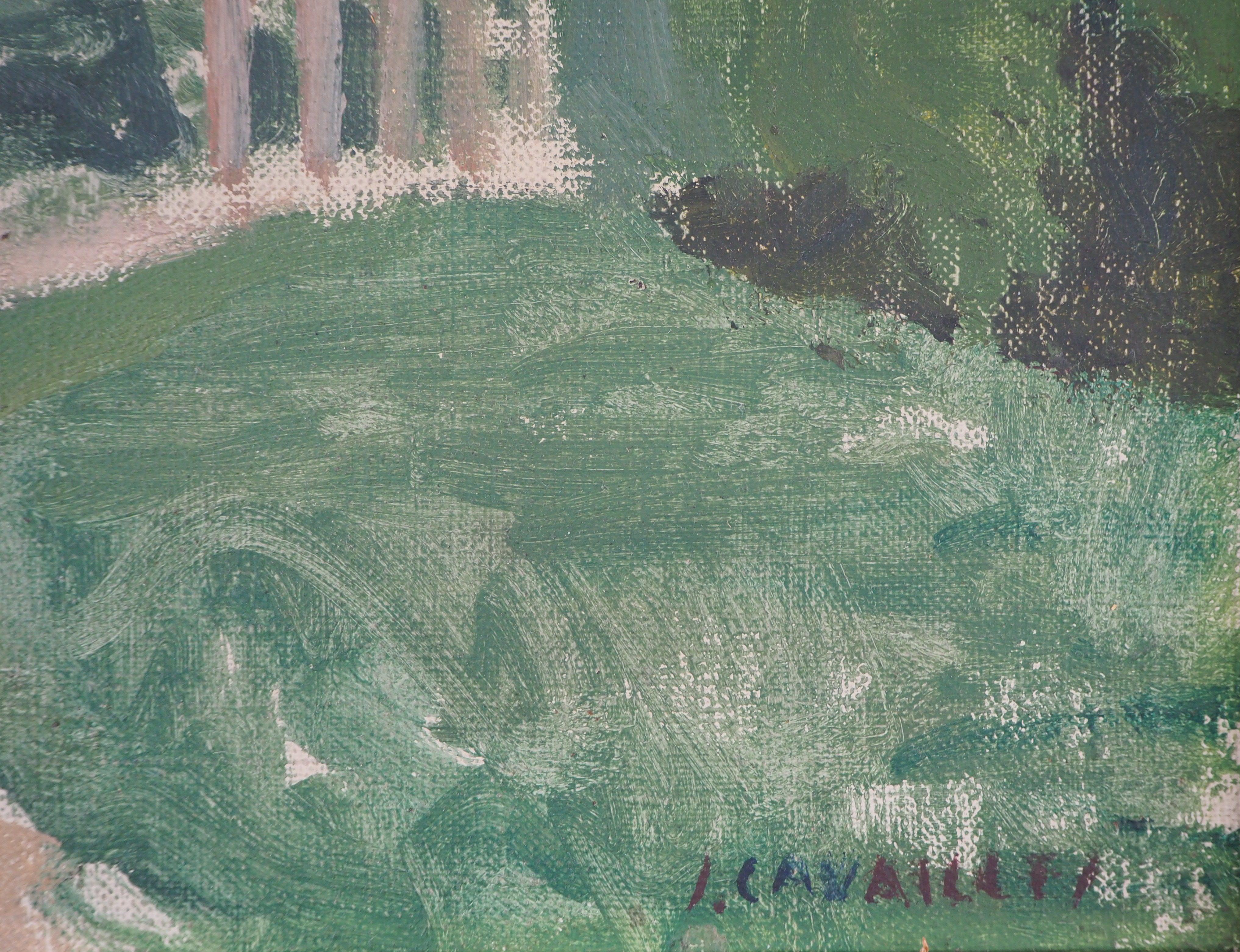 Jules CAVAILLES
Normandie, Countryside Road

Huile originale sur toile
Signé dans le coin inférieur droit
Avec une autre peinture au dos (études de nu et de visage)
Sur toile 55 x 33 cm (c. 22 x 13 in)
Présenté dans un cadre en bois doré 73 x 51 cm