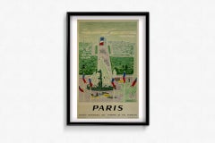 1957 original poster by Jules Cavaillès SNCF to Paris