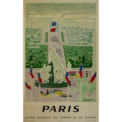 Cartel original de 1957 de Jules Cavaillès SNCF a París