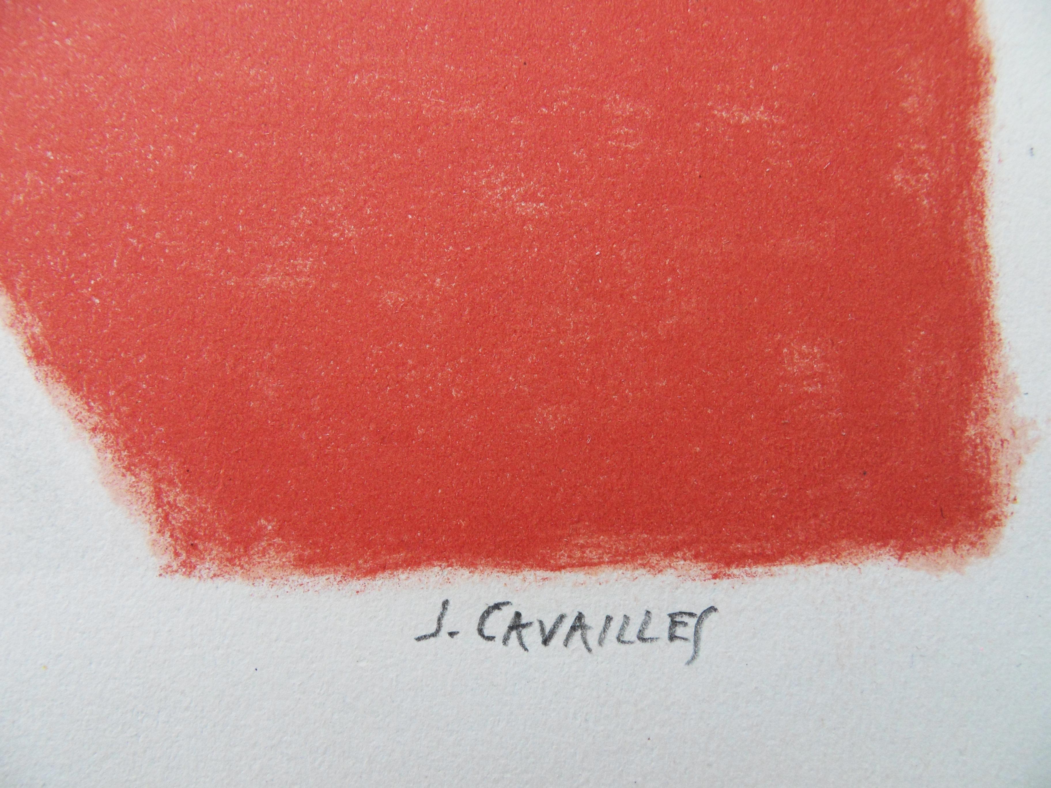 Jules CAVAILLES
Fruits et fleurs sur fond rouge

Lithographie originale
Signé à la main au crayon
EA justifié (épreuve d'artiste)
Sur vélin d'Arches 33 x 50 cm (c. 13 x 20 in)

Excellent état