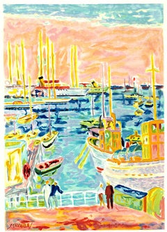 Original The French Riviera (Cote d'Azur) French Railways vintage travel poster