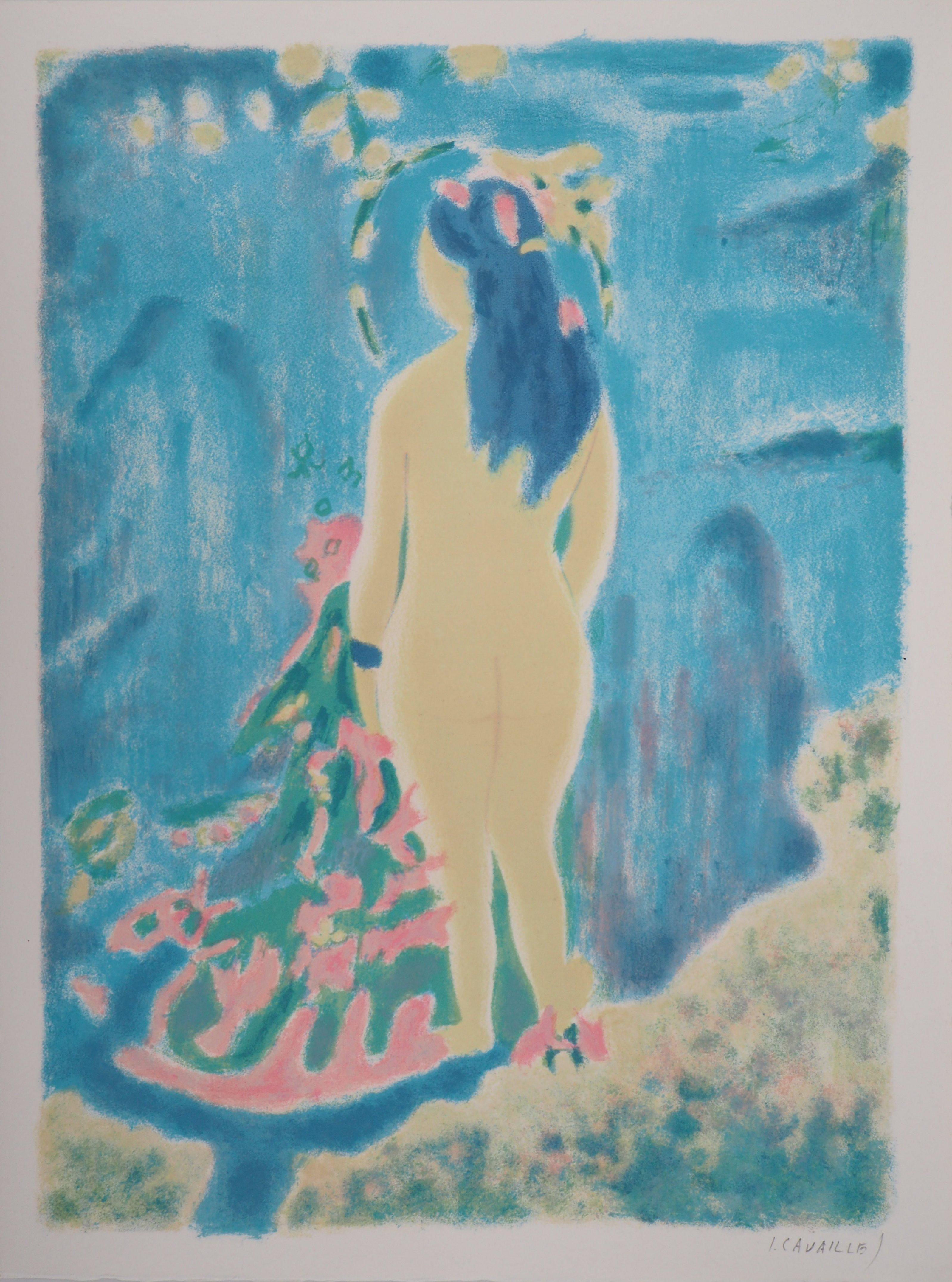 Tribute to Cezanne : The Bather - Original handsigned lithograph