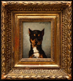 Study of a Manchester Terrier or a Dwarf Pinscher- Jules Chardigny (1842-1892)