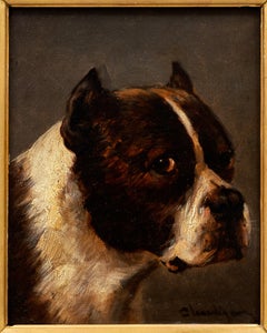 Dog Painting: Bull Dog; (Aft. Théodore Géricault) by Jules Chardigny, circa 1870