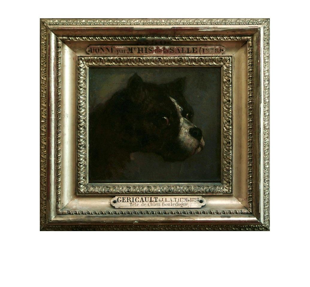 Pittura di cani: Cane da toro; (Poppa. Théodore Géricault) di Jules Chardigny, 1870 ca. 1