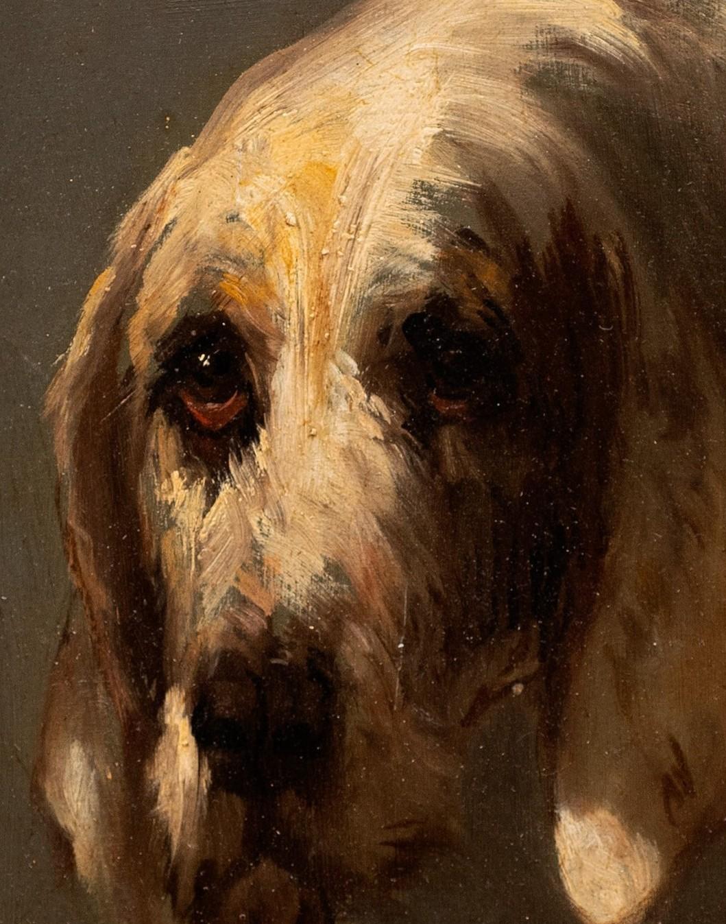 Hundeporträt eines Grand Vendéen Jagdhundes Jules Chardigny (1849-1892) um 1870 im Angebot 2