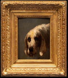 Ritratto di cane da caccia della Grande Vandea Jules Chardigny (1849-1892), anni '70 ca.