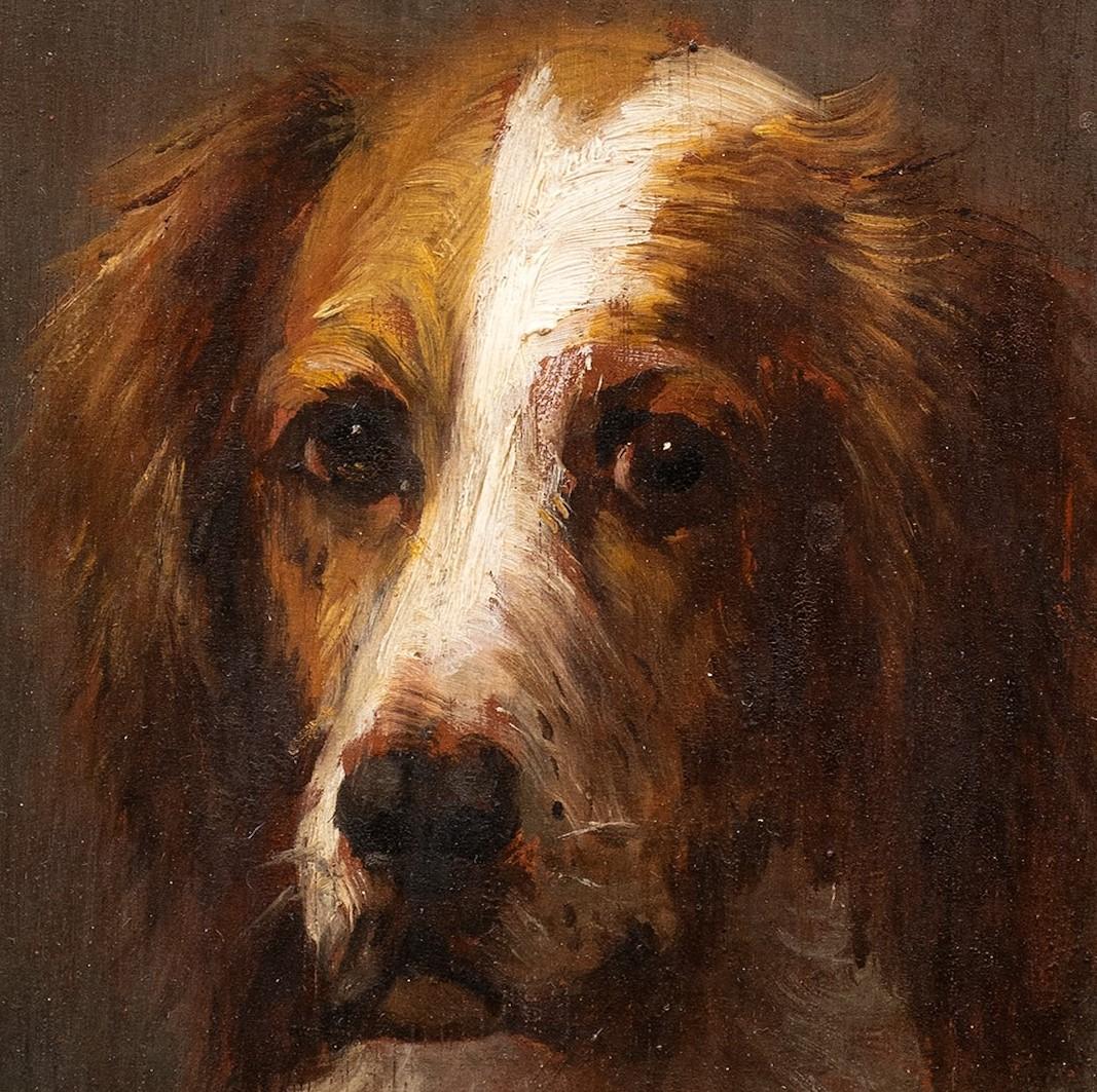 Dog Portrait of a Hunting Dog by Jules Chardigny (1849-1892) circa 1870s 3