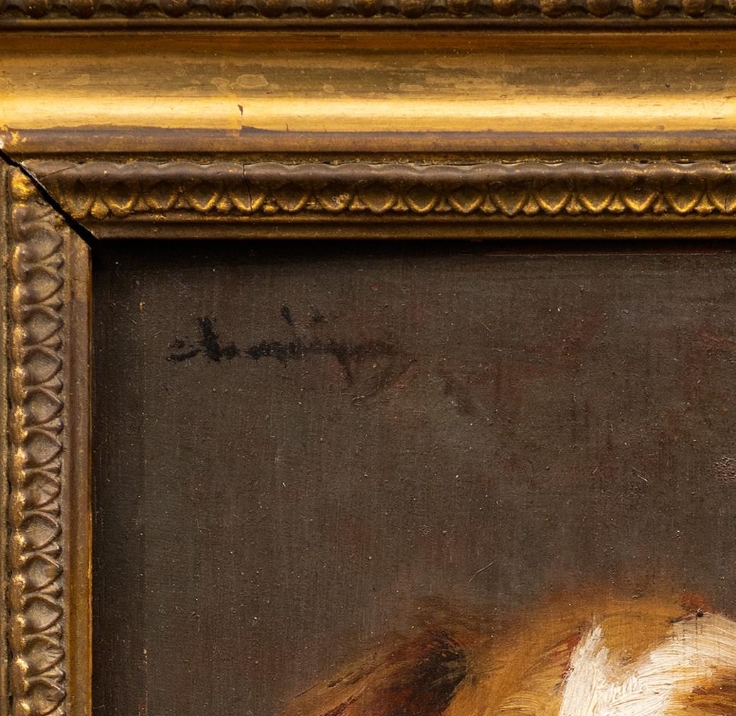 Dog Portrait of a Hunting Dog by Jules Chardigny (1849-1892) circa 1870s 4