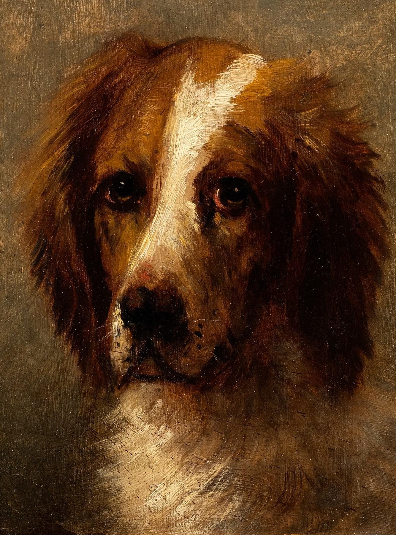 Dog Portrait of a Hunting Dog by Jules Chardigny (1849-1892) 2