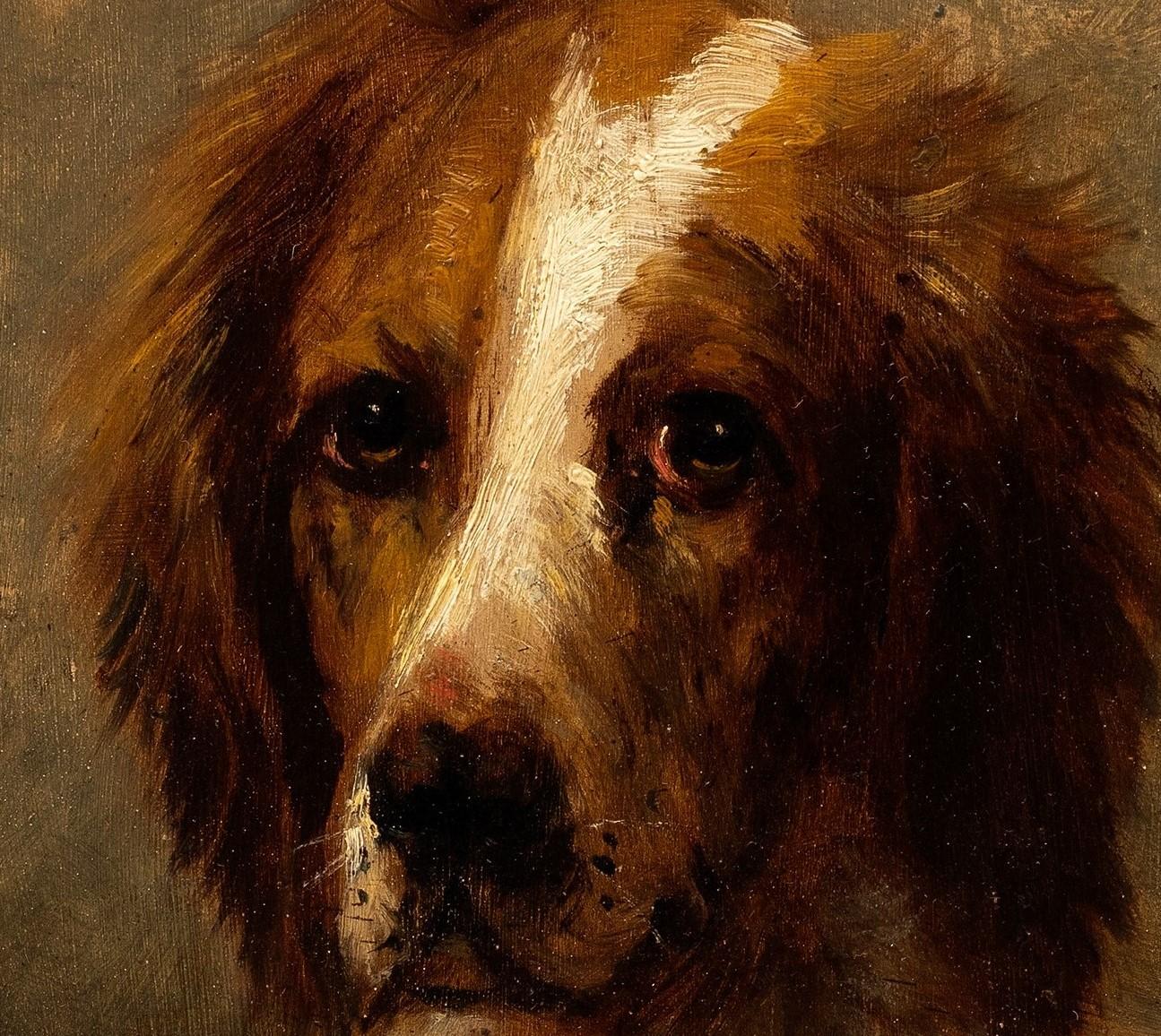 Dog Portrait of a Hunting Dog by Jules Chardigny (1849-1892) 3
