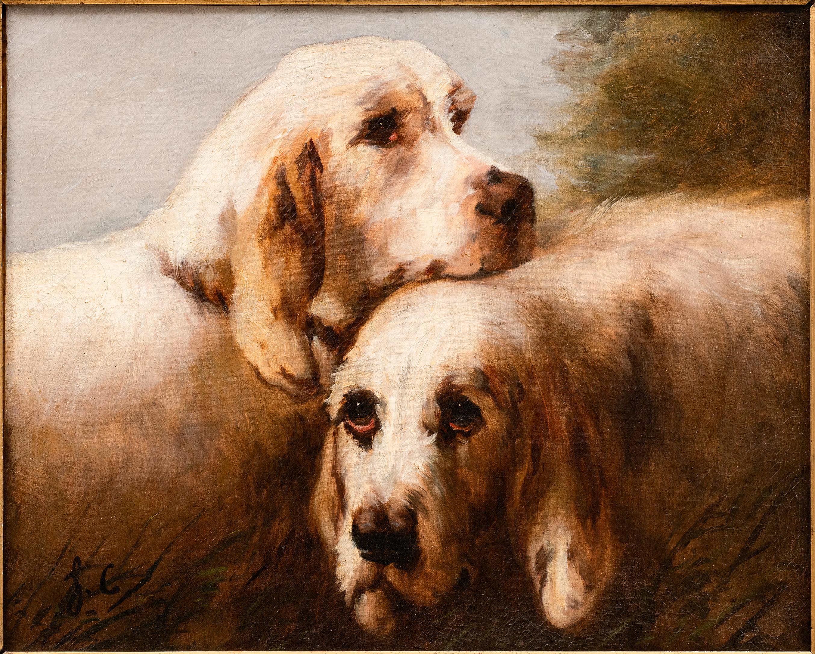 Retrato de Perro Grande: Gran Grifón Vandeano Perros de Caza Jules Chardigny en venta 1
