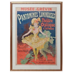 Affiche du théâtre Jules Chéret Musée Grévin Pantomimes Lumineuses:: circa 1892