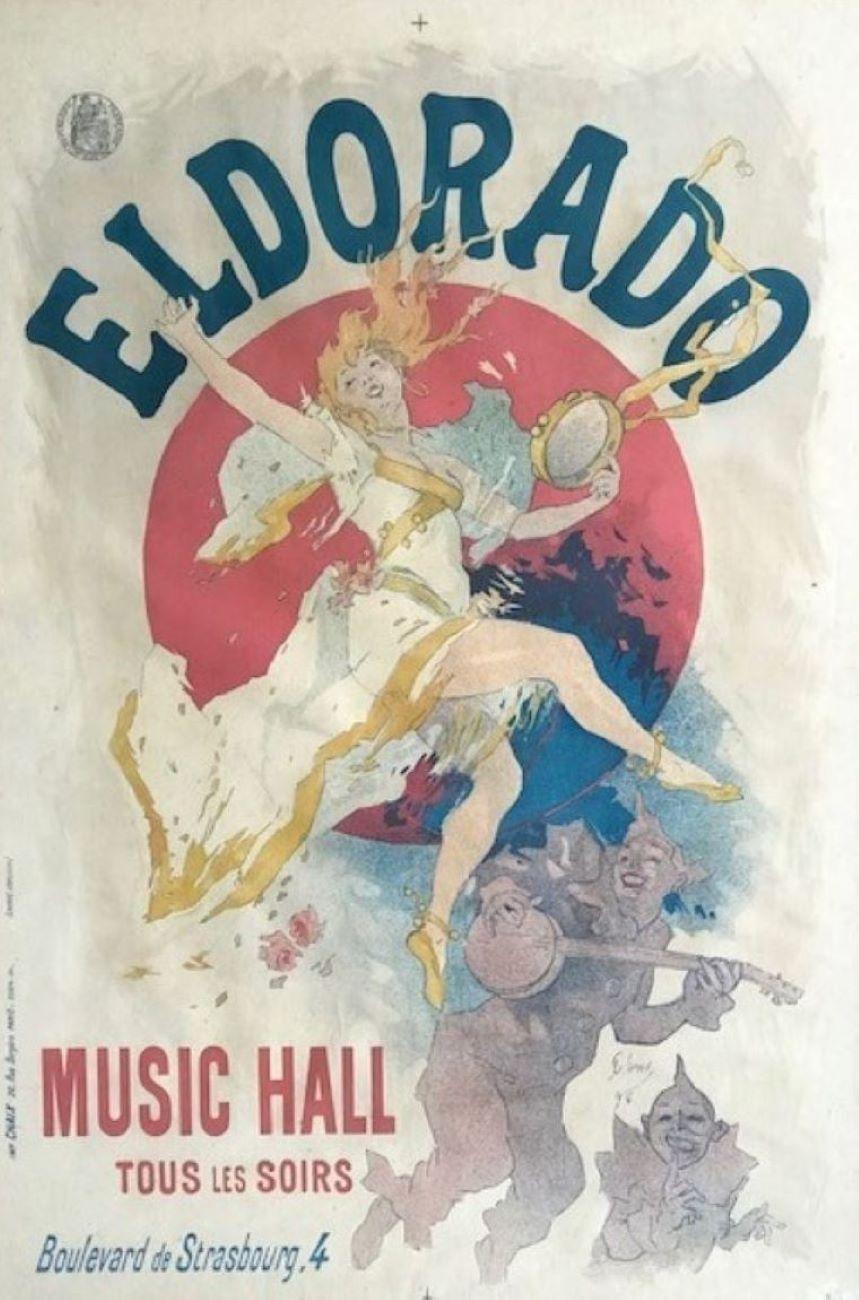 Jules Cheret Original El Dorado Paris Poster, Circa 1894 2