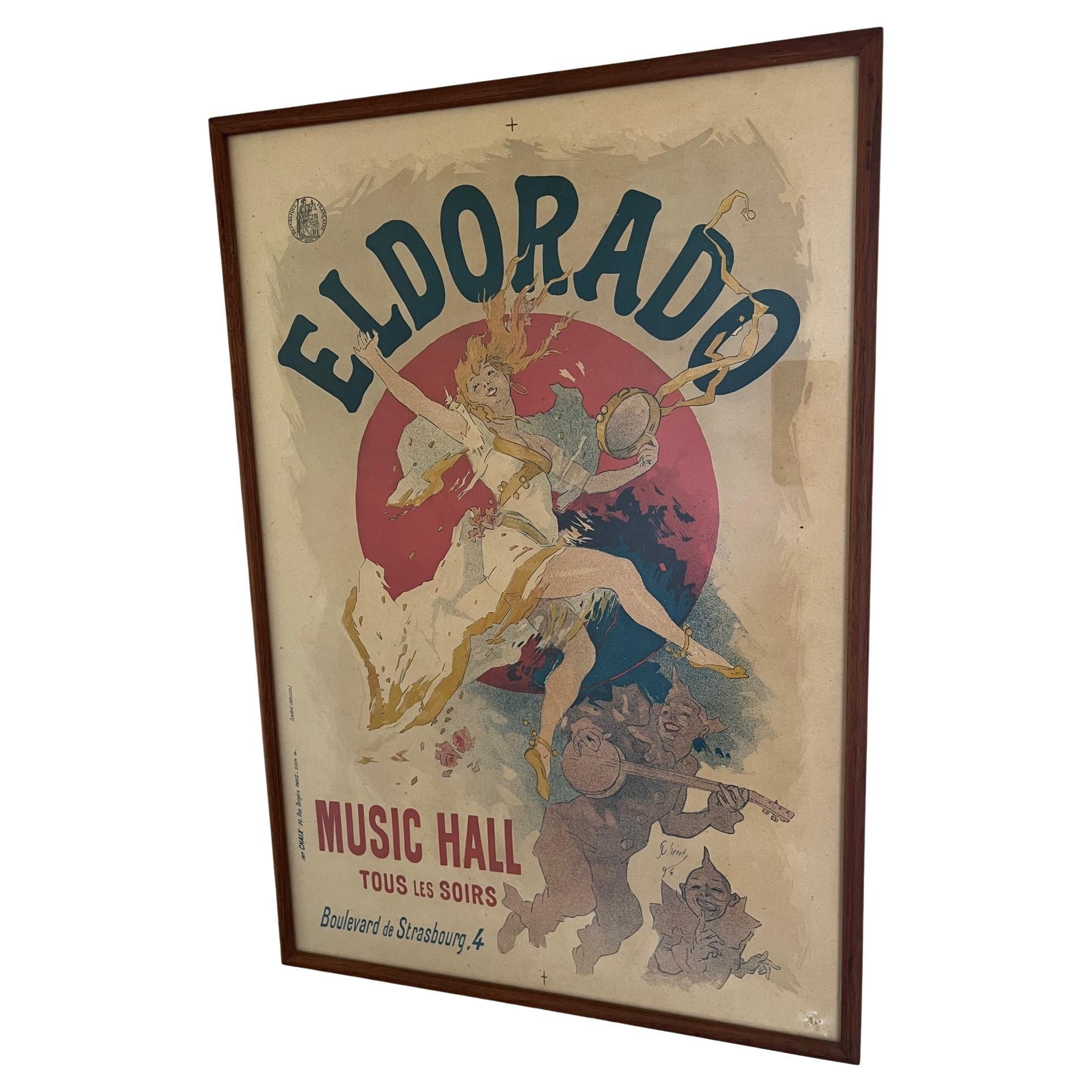 Jules Cheret Original El Dorado Paris Poster, Circa 1894