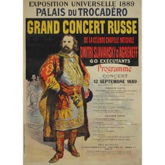 1889 Jules Chéret, manifesto del “Grand Concert Russe” all’Esposizione Universale