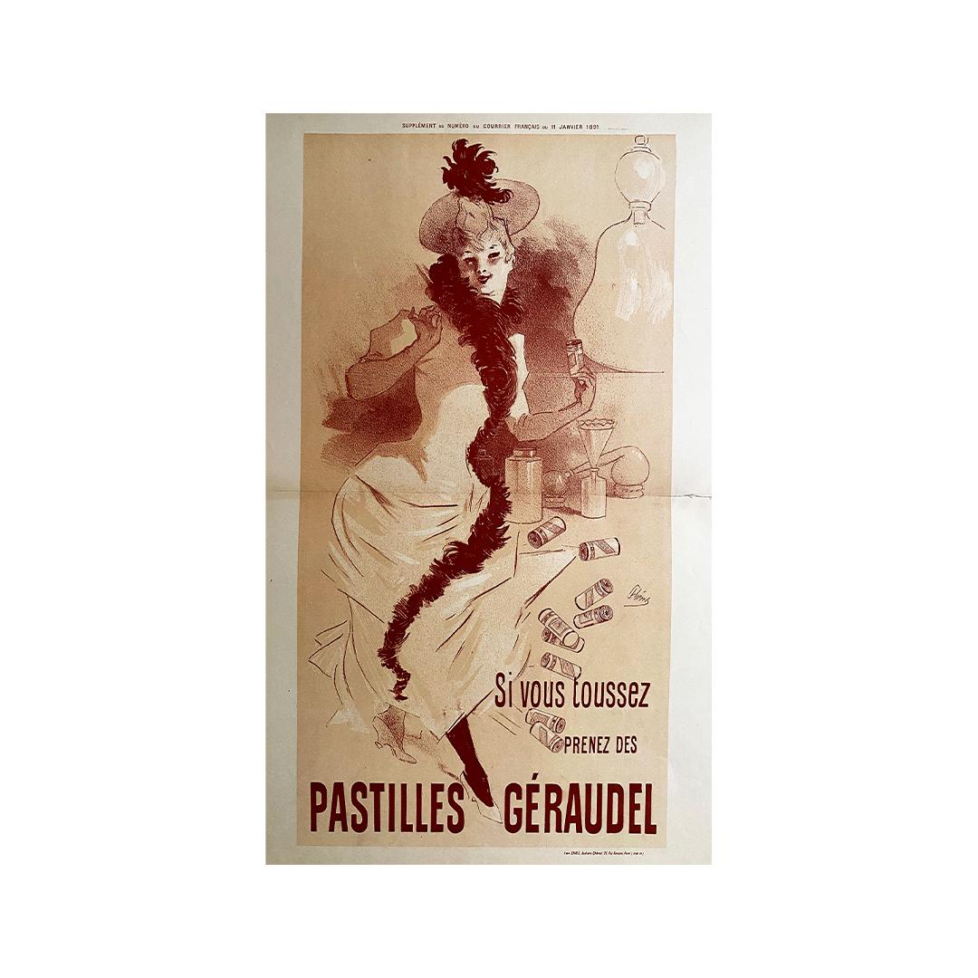 1891 Original Poster by Jules Chéret for the the pastilles Géraudel For Sale 2