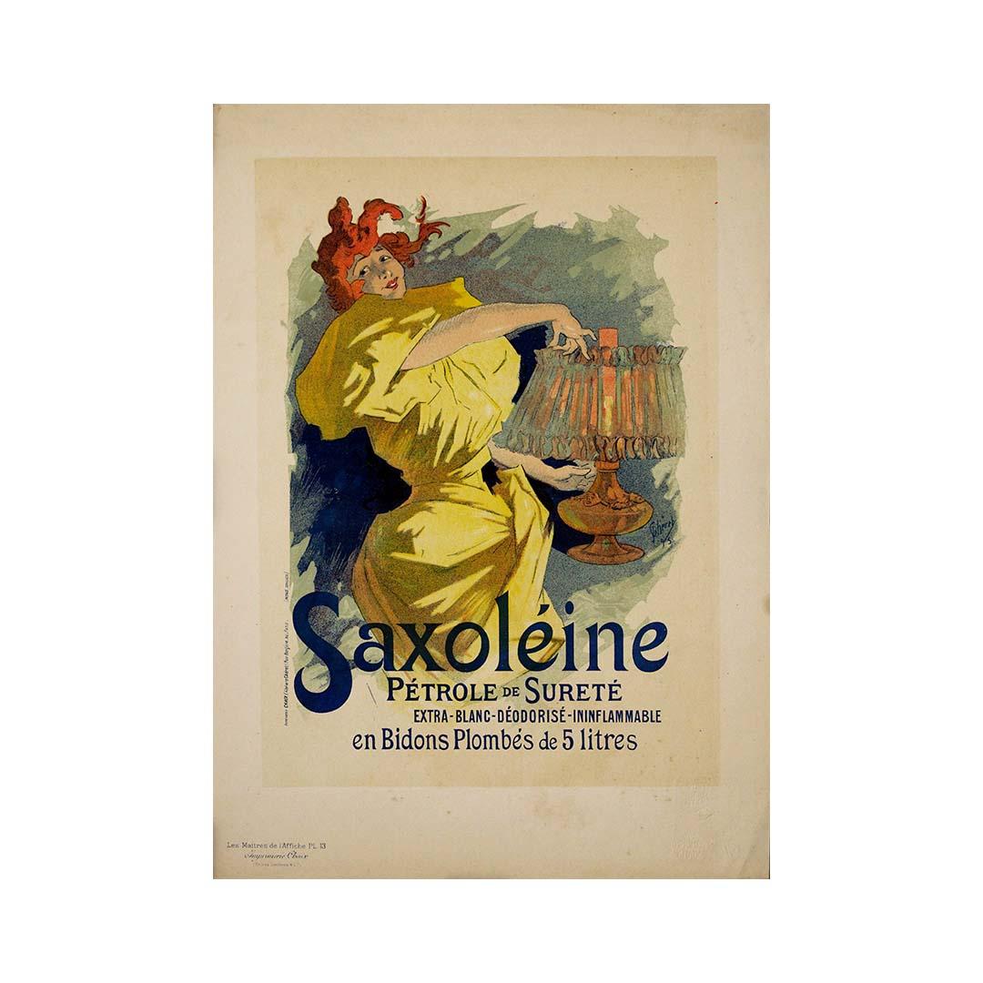 1894 lithographic poster by Jules Chéret - Les Maîtres de l’Affiche - Saxoléine For Sale 1