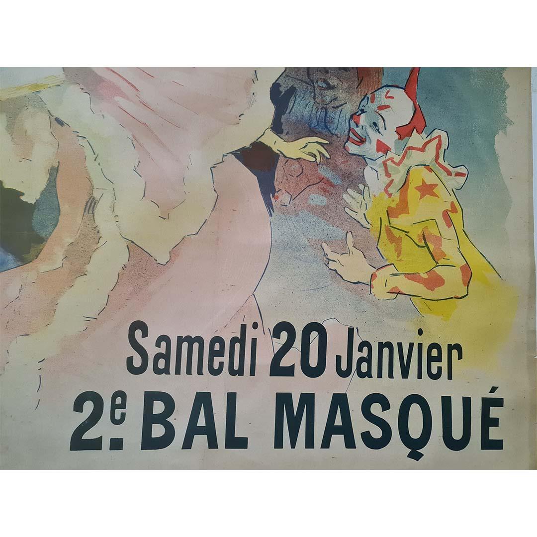 1894 original poster by Jules Chéret Théâtre de l'Opéra Carnaval - 2e Bal Masqué For Sale 3
