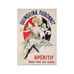 1895 Original poster by Jules Chéret for the Quinquina Dubonnet - Art Nouveau