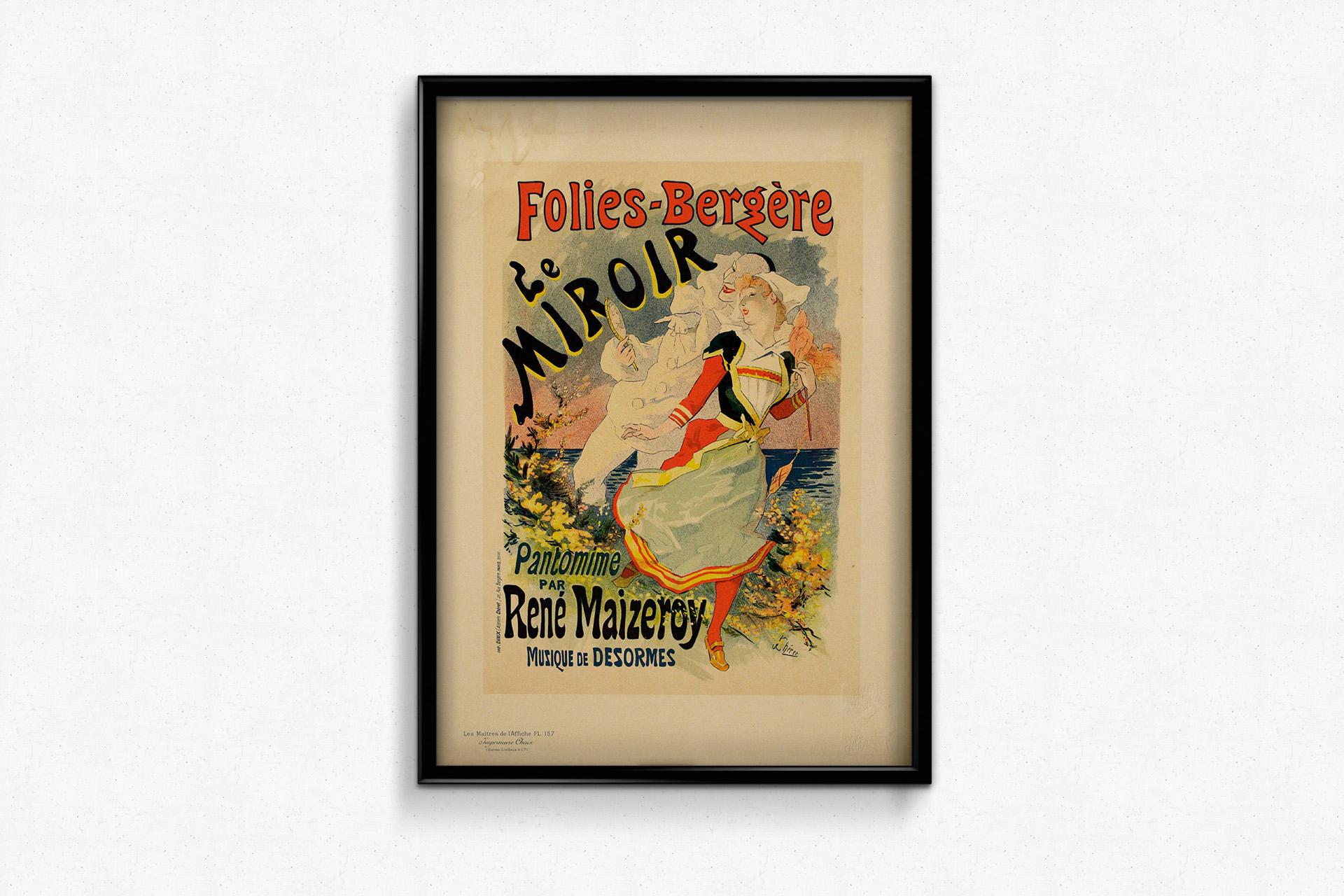 1898 Lithographie von Jules Chéret - Les Maîtres de l'Affiche - Folies-Bergère im Angebot 1