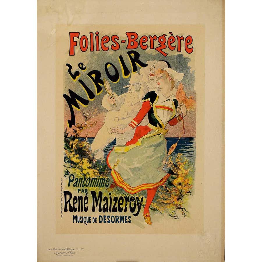 1898 lithograph by Jules Chéret - Les Maîtres de l’Affiche - Folies-Bergère