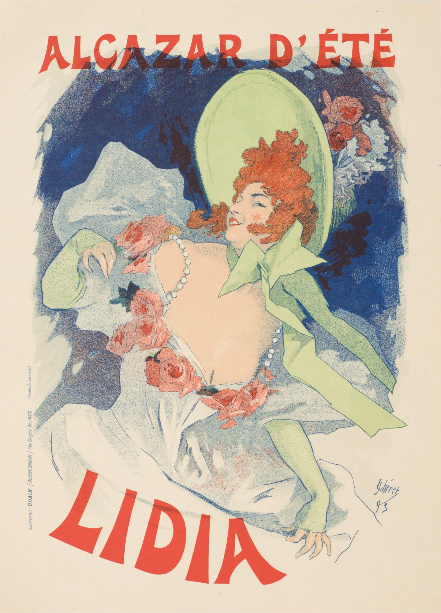 Alcazar d'Eté, Lidia (Plate 25) - Art Nouveau Print by Jules Chéret