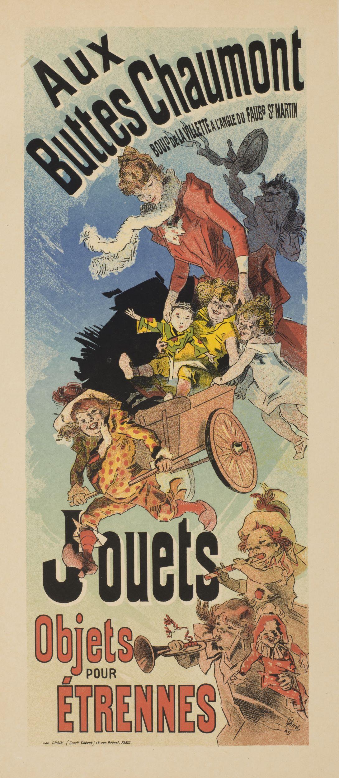 Alle Buttes-Chaumont (Piastra 169) - Print Art Nouveau di Jules Chéret
