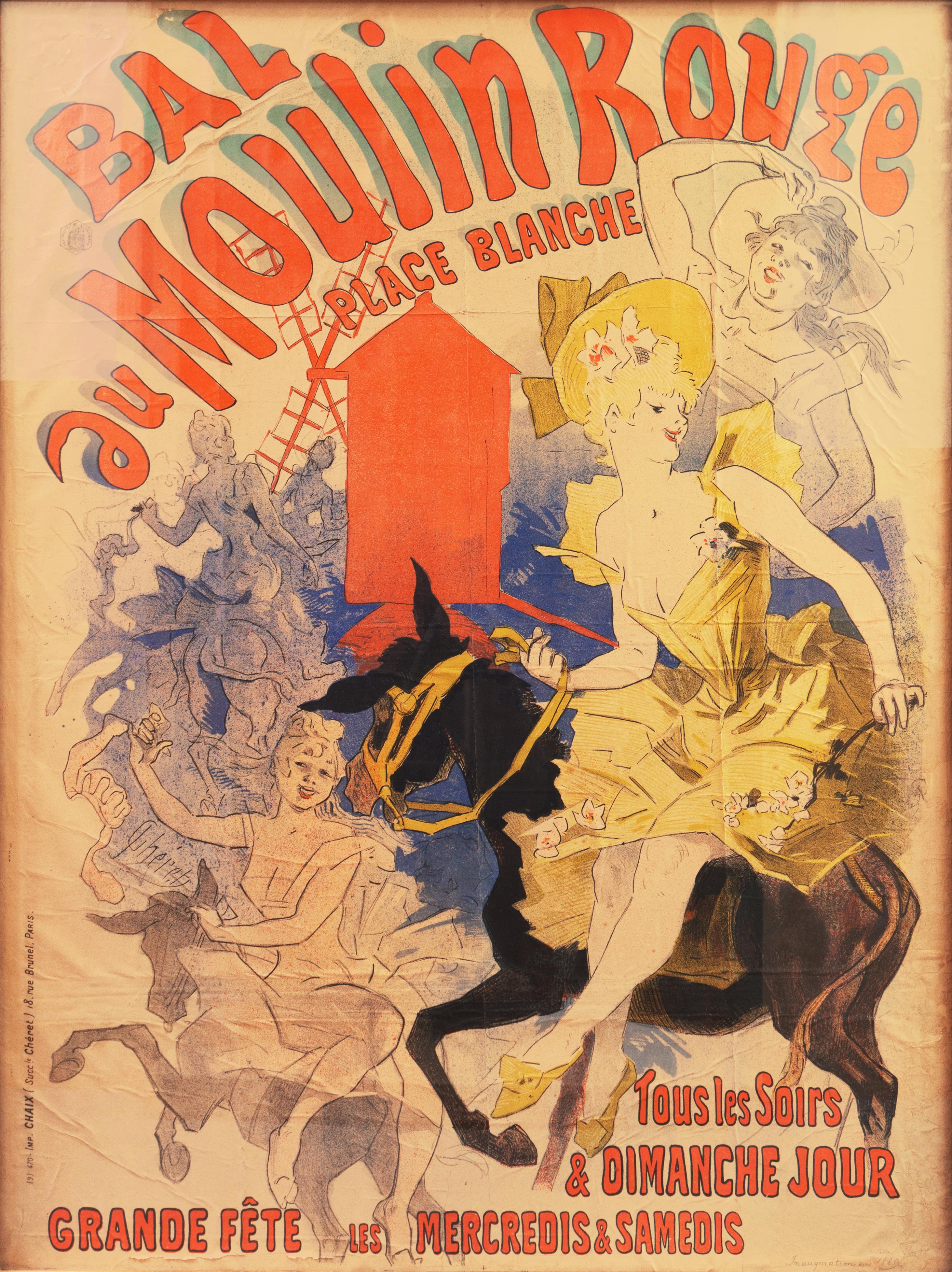 Bal au Moulin Rouge   (Poster, Belle Époque, Art Nouveau) - Print by Jules Chéret