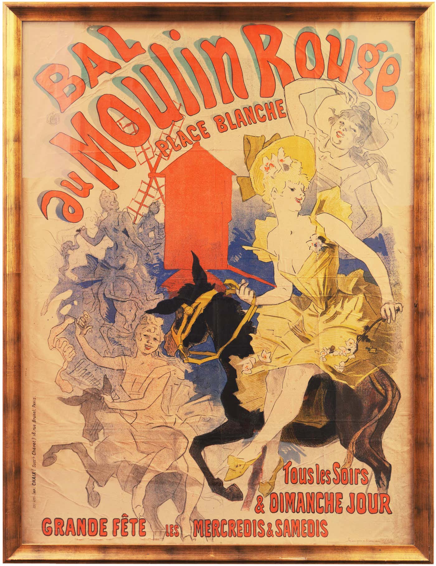 Jules Chéret - Bal au Moulin Rouge (Poster, Belle Époque, Art Nouveau ...