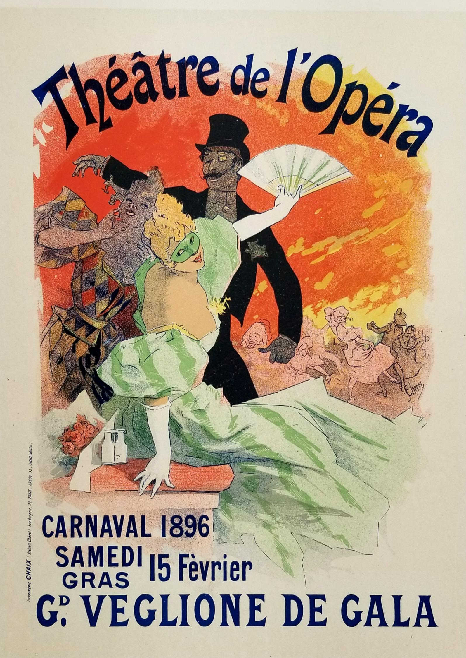 Jules Chéret Print - Carnaval, Grand Veglione de Gala. 