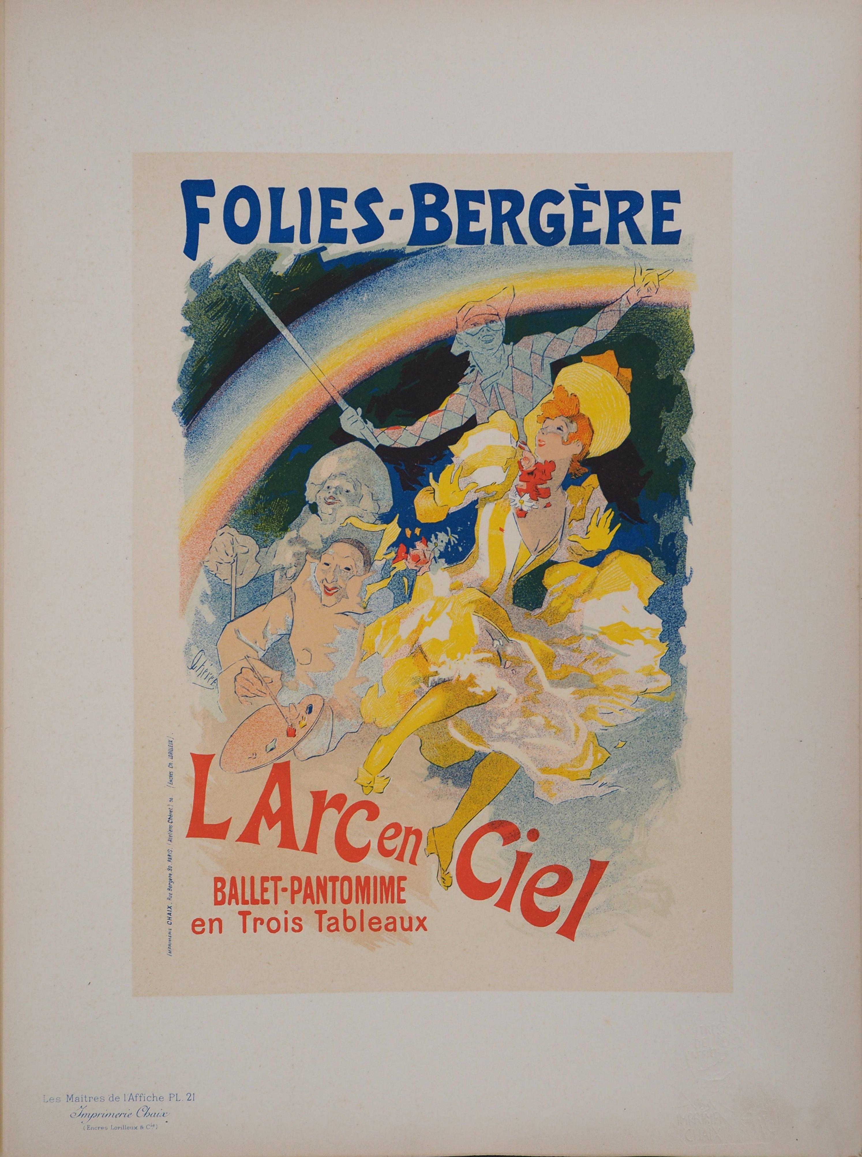 Folies-Bergre – Lithographie (Les Matres de l'Affiche), 1895 – Print von Jules Chéret
