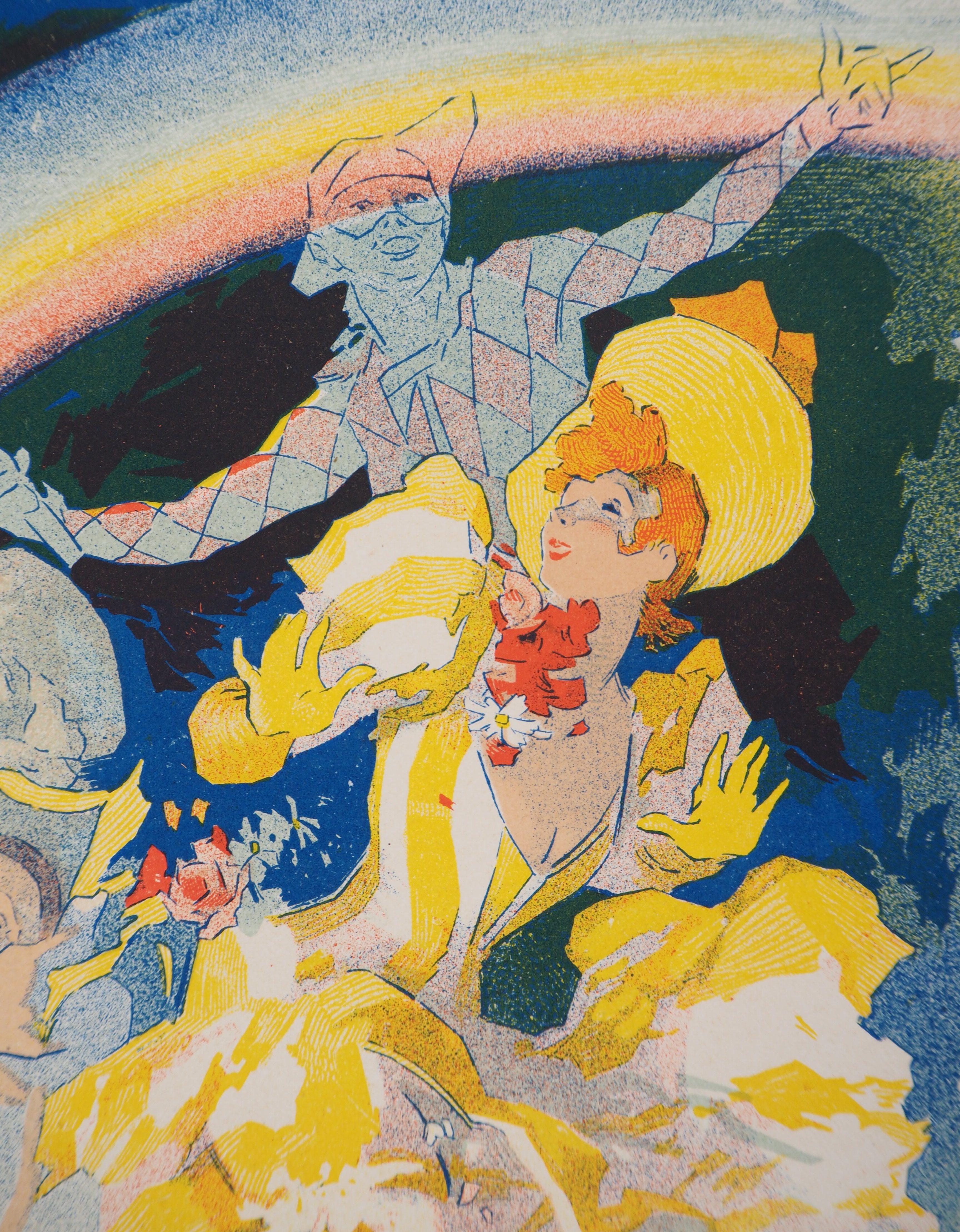 Jules Chéret
Folies-Bergère (L'Arc-en-Ciel), 1895

Stein-Ithographie
Gedruckte Unterschrift auf der Platte
Auf Pergament 
Größe 39 x 29 cm (ca. 15,3 x 11,4