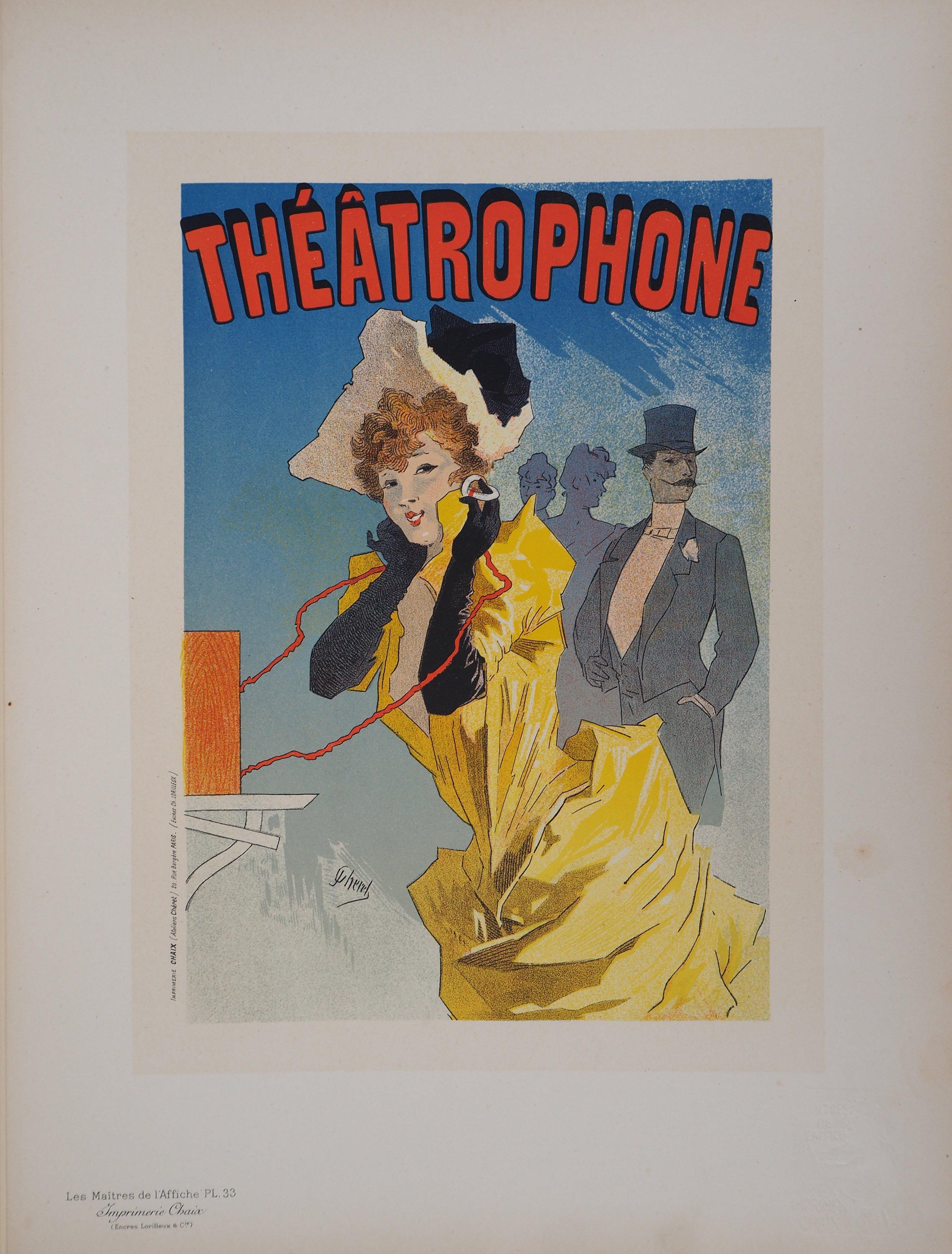 Girl on the Phone (Théâtrophone) - Lithograph (Les Maîtres de l'Affiche), 1895 1