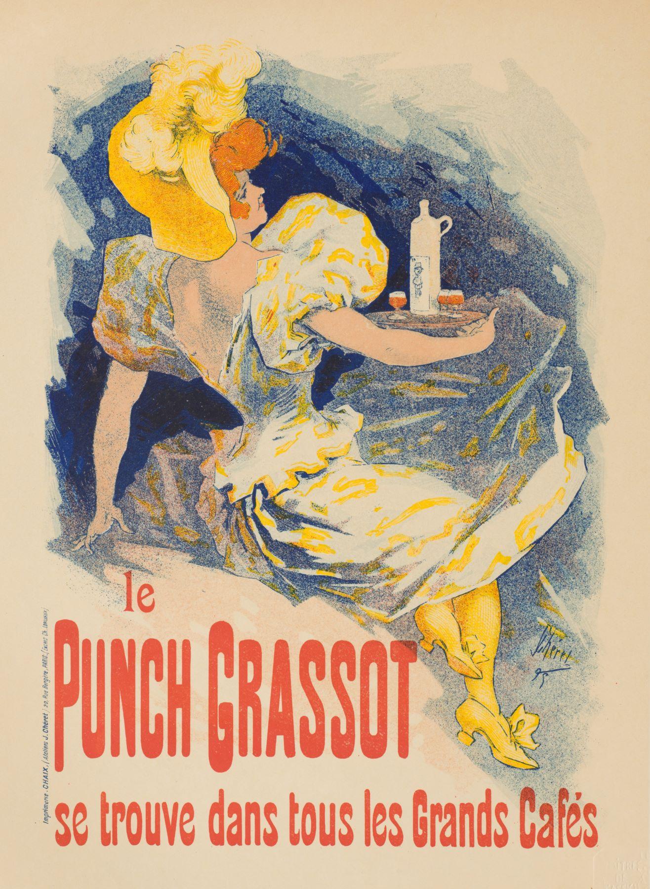 Grassot Punch (Plate 5) - Art Nouveau Print by Jules Chéret