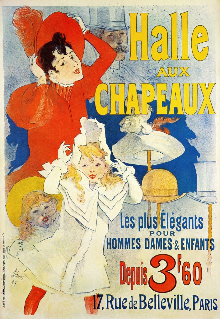 Halle aux Chapeaux - Print by Jules Chéret